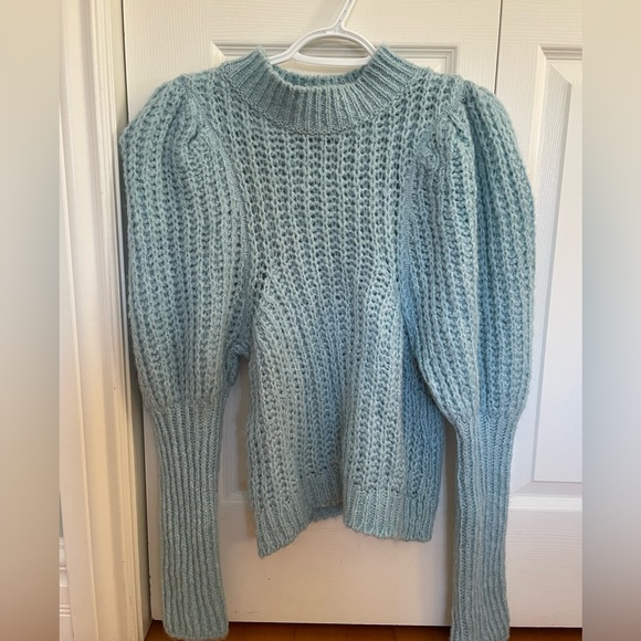 ASOS DESIGN chunky rib balloon sleeve jumper in lofty yarn - Picture 6 of 6